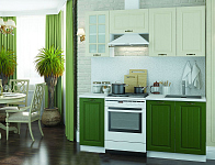 Кухня модульная Мария - цвет Прованс зеленый-Крем 