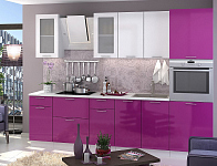  Кухня модульная Ксения цвет Виолетт - Белый глянец